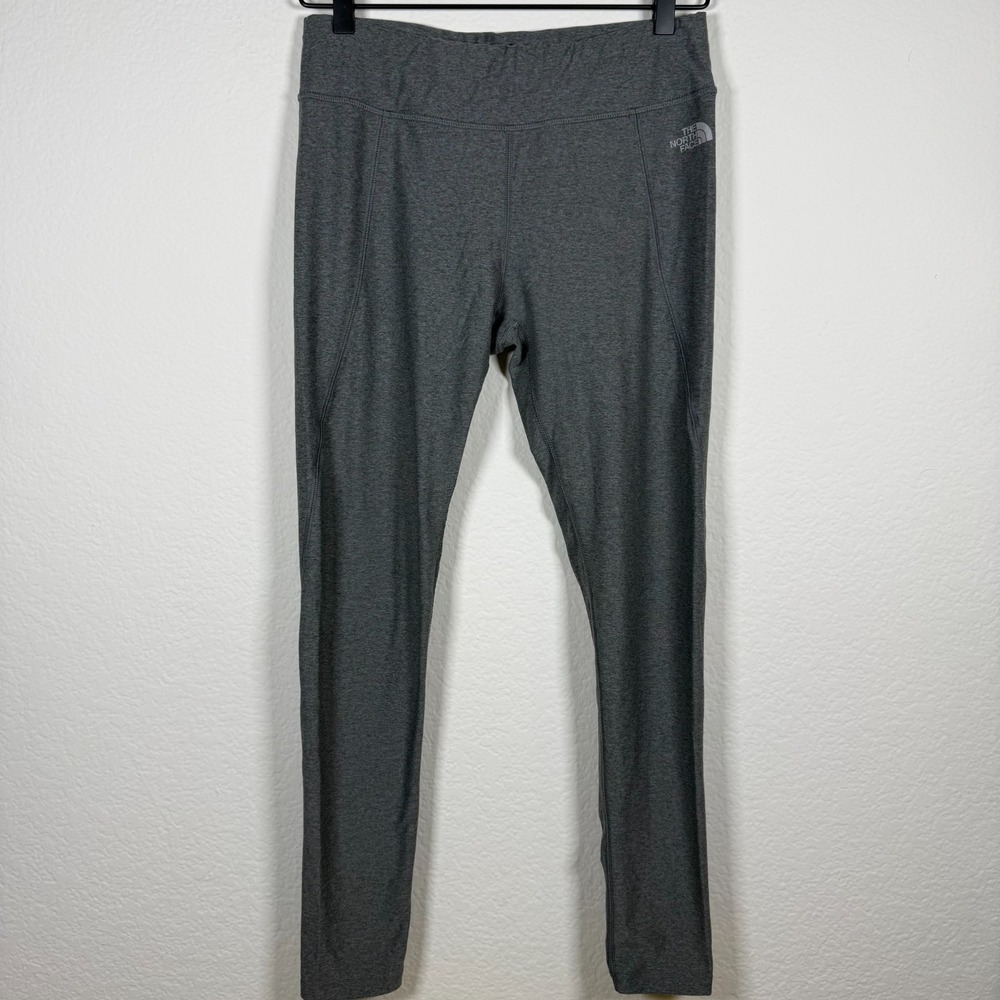 The North Face Leggings Womens Medium Gray Ruched Activewear Yoga Pants